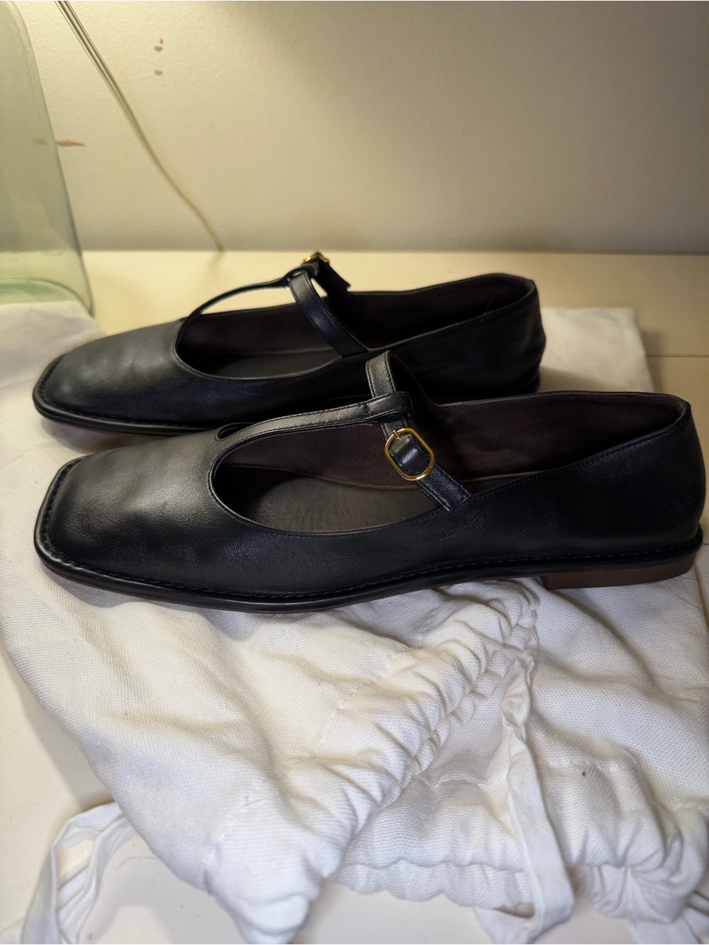 The Row T Strap ballet flats size 38